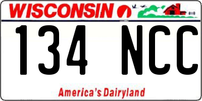 WI license plate 134NCC