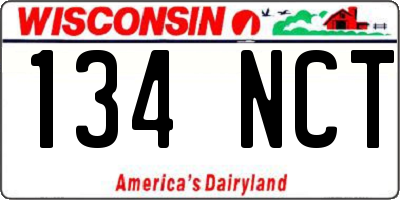 WI license plate 134NCT