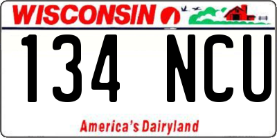 WI license plate 134NCU