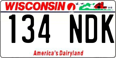 WI license plate 134NDK