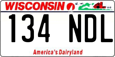 WI license plate 134NDL