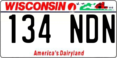 WI license plate 134NDN