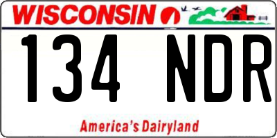 WI license plate 134NDR