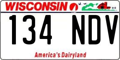 WI license plate 134NDV