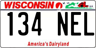 WI license plate 134NEL