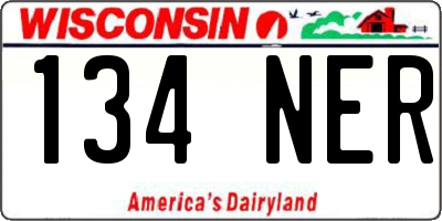 WI license plate 134NER