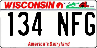 WI license plate 134NFG