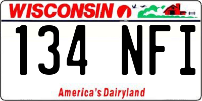 WI license plate 134NFI