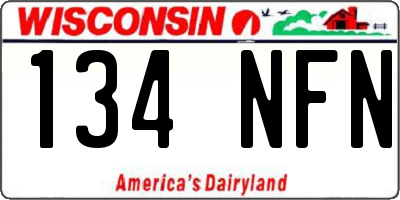 WI license plate 134NFN