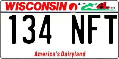 WI license plate 134NFT