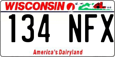 WI license plate 134NFX