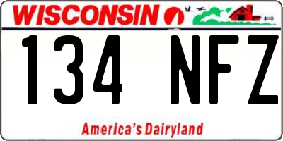 WI license plate 134NFZ