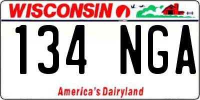 WI license plate 134NGA