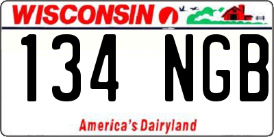 WI license plate 134NGB