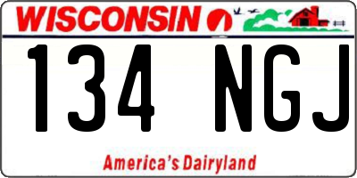 WI license plate 134NGJ