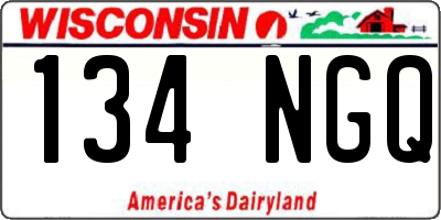 WI license plate 134NGQ