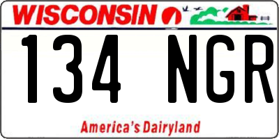 WI license plate 134NGR