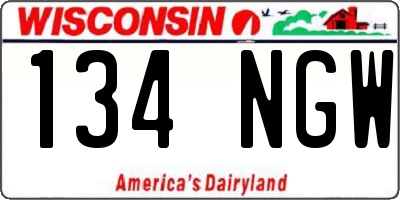 WI license plate 134NGW