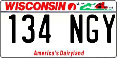 WI license plate 134NGY