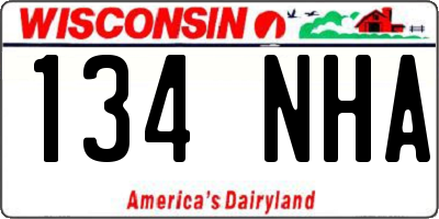 WI license plate 134NHA