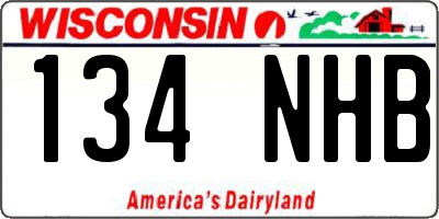 WI license plate 134NHB