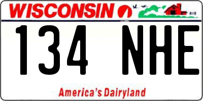 WI license plate 134NHE