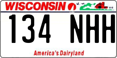 WI license plate 134NHH