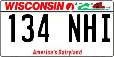 WI license plate 134NHI