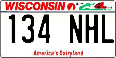 WI license plate 134NHL