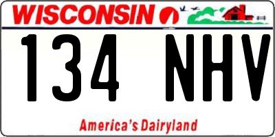 WI license plate 134NHV