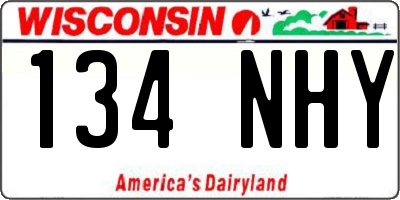WI license plate 134NHY