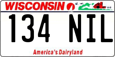 WI license plate 134NIL