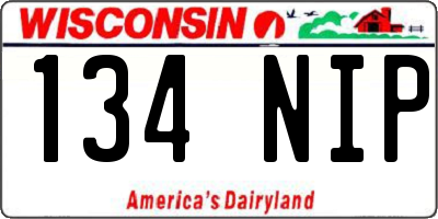 WI license plate 134NIP