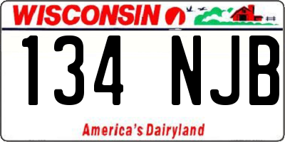 WI license plate 134NJB