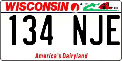 WI license plate 134NJE