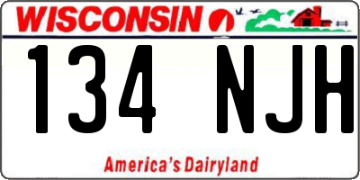WI license plate 134NJH