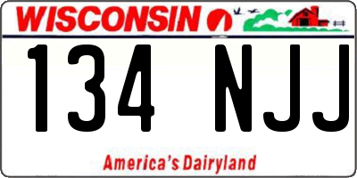 WI license plate 134NJJ