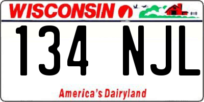 WI license plate 134NJL