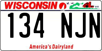 WI license plate 134NJN