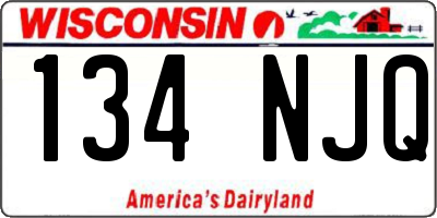 WI license plate 134NJQ