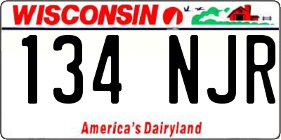 WI license plate 134NJR