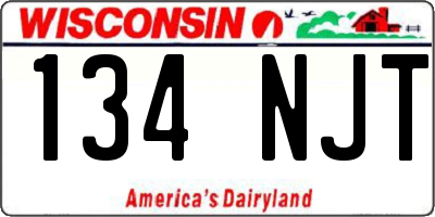 WI license plate 134NJT