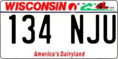 WI license plate 134NJU