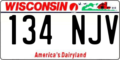 WI license plate 134NJV