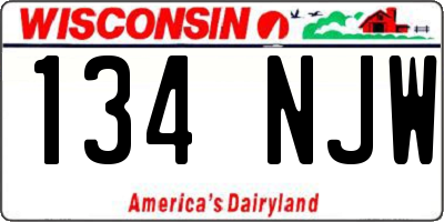 WI license plate 134NJW