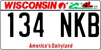 WI license plate 134NKB