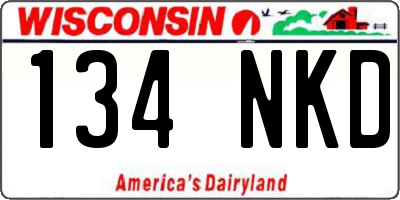 WI license plate 134NKD