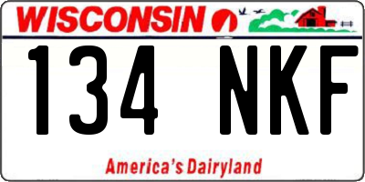 WI license plate 134NKF