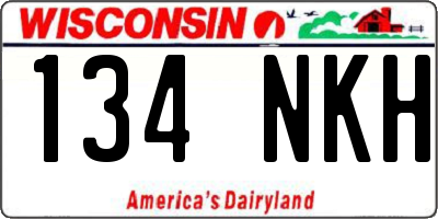 WI license plate 134NKH