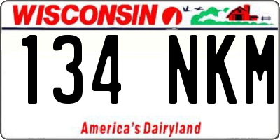 WI license plate 134NKM